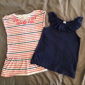 2 Osh Kosh B’Gosh short sleeve t-shirts. Girls 8